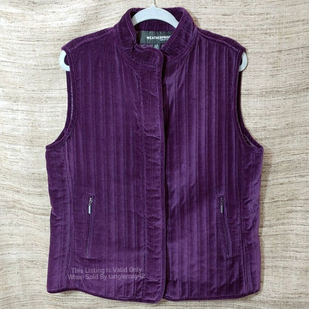 Weatherproof Purple Quilted Vest Womens Large